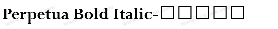 Perpetua Bold Italic字体转换